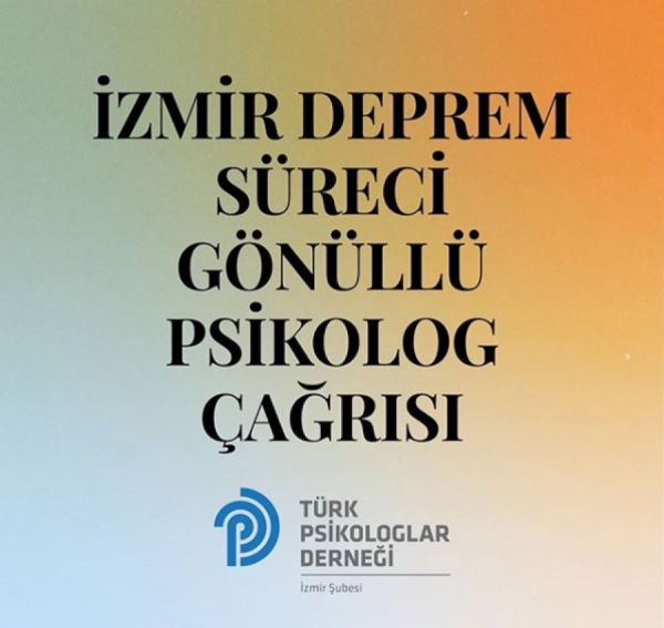 İzmir depremi için gönüllü psikolog çağrısı
