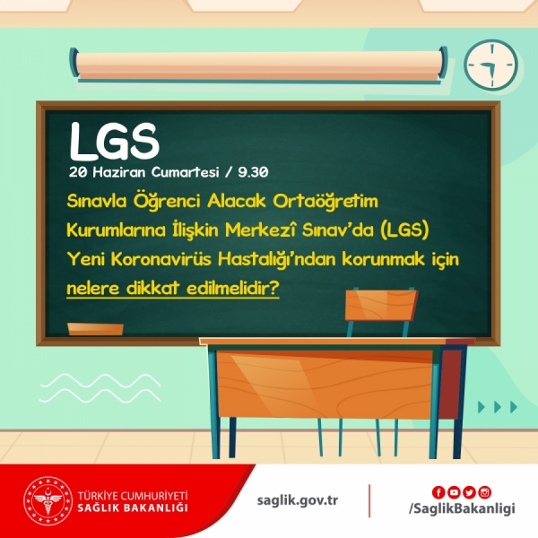 Sağlık Bakanlığı'ndan LGS tavsiyeleri: Elinizi yıkayın, sosyal mesafeye uyun