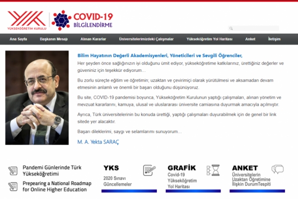 YÖK 'Covid-19' web sitesini erişime açtı