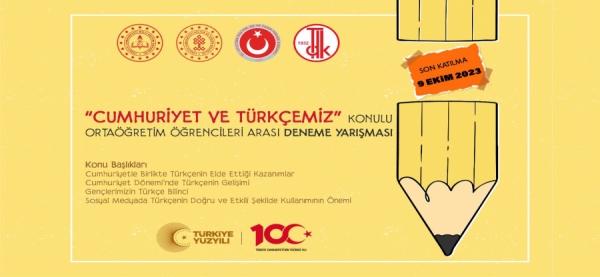 Liseler arası 'Cumhuriyet ve Türkçemiz' deneme yarışması 
